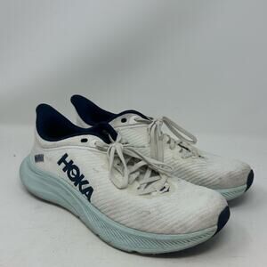 HOKA One One Solimar Running Shoes Womens 10 White Blue Athletic Trainer
